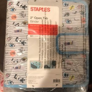 2” open tab binder staples expandable file folder